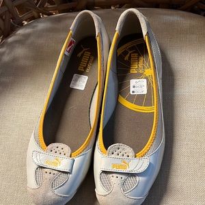 New Puma Eco Ortholite Leather Textile Flat Shoes 8 1/2